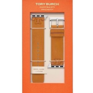 Tory Burch McGraw Leather Watch strap for Apple Watch TBS0100E Brown